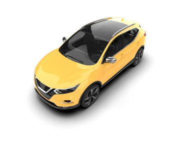 modern sarı şehir arabası