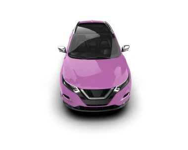 Gerçekçi araba izole edildi. 3 boyutlu resimleme