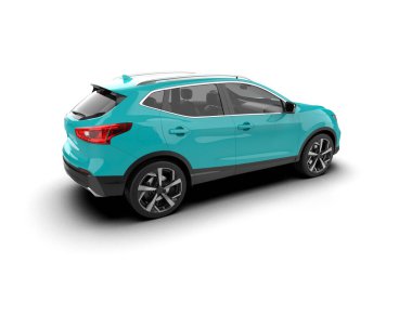 Araba arka planda izole. 3D görüntüleme - illüstrasyon