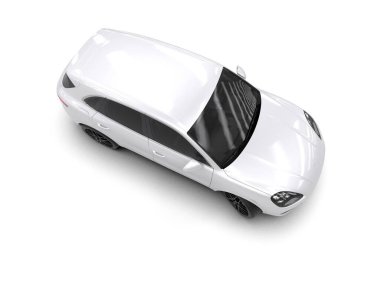 modern elektrikli araba beyaz arka planda izole edildi