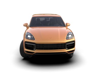 modern araba beyaz arka planda izole edilmiş