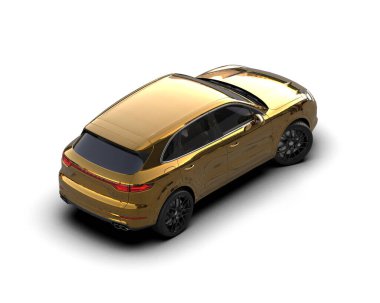 beyaz arkaplandaki modern araba 3 boyutlu görüntüleme