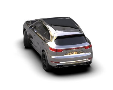 beyaz arkaplanda modern araba