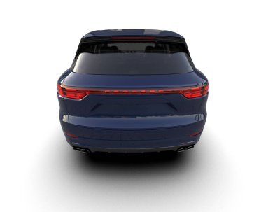 mavi lüks SUV arabası