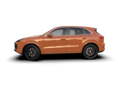 kırmızı modern spor araba - yan görünüm