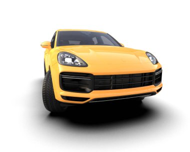 modern araba beyaz üzerine izole