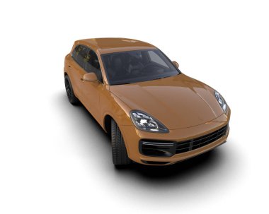 beyaz arka planda modern araba