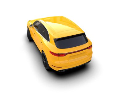 Sarı modern şehir arabası