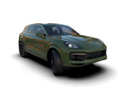 Hafif arka planda modern kompakt araba. 3d illüstrasyon