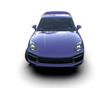 mavi araba 3 boyutlu resimleme