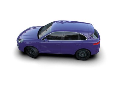 araba beyaz arkaplanda izole edildi