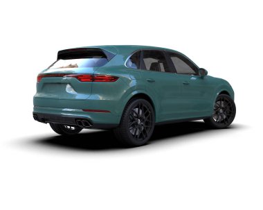 Beyaz arka planda izole edilmiş lüks modern araba - 3 boyutlu illüstrasyon