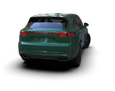 beyaz arka planda modern araba 3 boyutlu görüntüleme