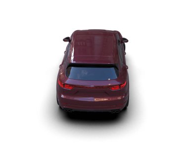 Beyaz arkaplandaki araba.