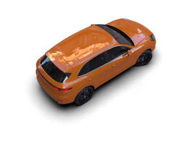 modern lüks araba beyaz arka planda izole edilmiş