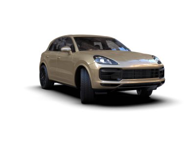 beyaz arkaplanda modern araba