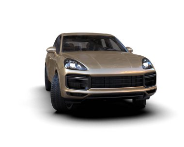 beyaz arka planda modern spor araba