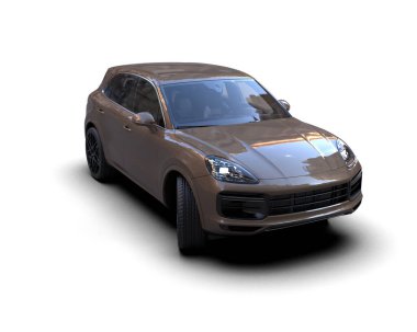 modern araba beyaz arka planda izole edilmiş