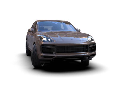 Beyaz bir arka plan üzerinde izole lüks araba