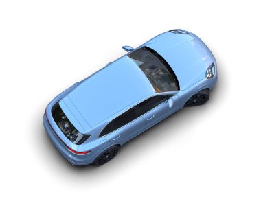 Beyaz arka planda izole edilmiş modern şehir.