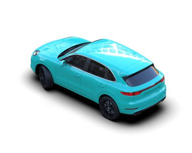 araba kırpma yolu ile 3d izole edilmiş.