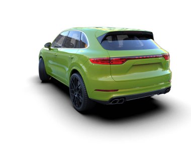 Siyah arka planda modern spor araba. 3 Boyutlu Hazırlama