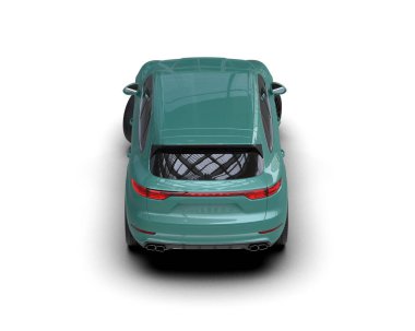 modern şehir otomobili beyaz arka planda izole edildi - 3