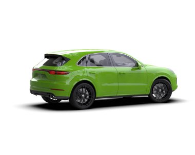 modern yeşil SUV arabası