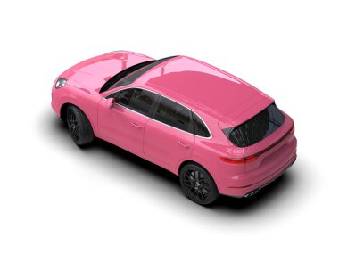 modern pembe spor araba