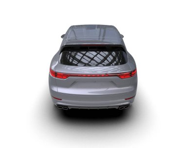 beyaz arka planda izole edilmiş modern lüks araba - 3 boyutlu görüntüleme