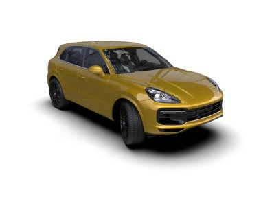 sarı modern lüks araba