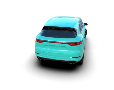 modern SUv gri arkaplanda izole edildi