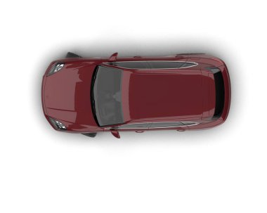 beyaz arkaplanda modern araba