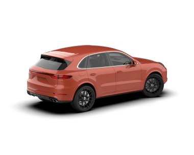 Araba beyazda izole edilmiş. 3 Boyutlu Hazırlama