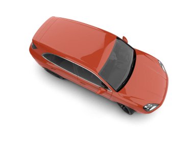 Üç boyutlu araba. 3d oluşturma