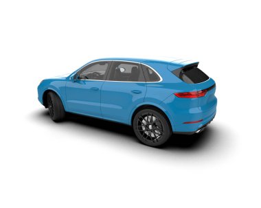 Araba beyaz arka planda izole edilmiş. araba - yan görünüm