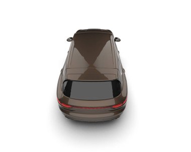 Beyaz arka planda 3 boyutlu araba.