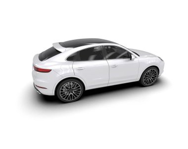 modern araba - beyaz arkaplanda beyaz arka plan