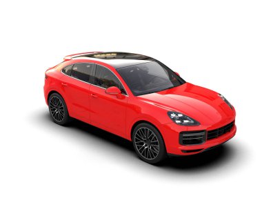 araba kırmızı renk 3d resimleme