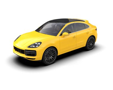 modern sarı şehir arabası