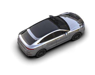 Modern elektrikli araba. 3d illüstrasyon