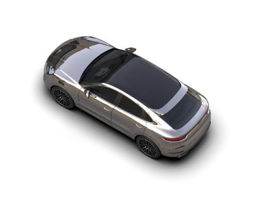 Beyaz arkaplanda 3 boyutlu araç izole edildi