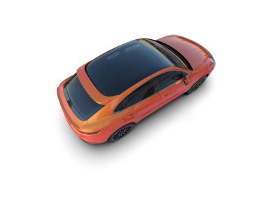 Daha az genel bir konsept arabanın 3 boyutlu tasarımı. stüdyo ortamı