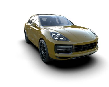 Modern lüks araba beyaz zemin üzerine