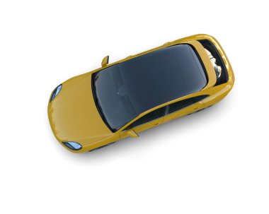 Sarı Modern spor araba