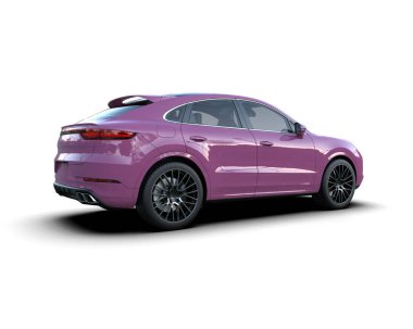 Pembe lüks spor araba - yan görünüm