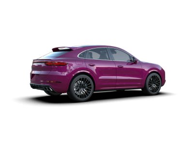 mor lüks modern spor araba - yan görünüm - yan görünüm