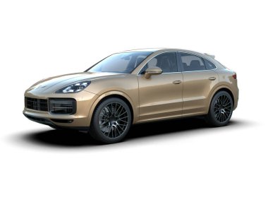 Yepyeni lüks bir cipin 3 boyutlu görüntüsü.