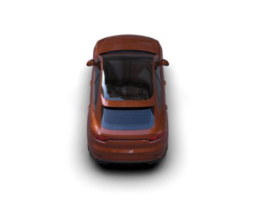 modern şehir kırmızı SUV arabası