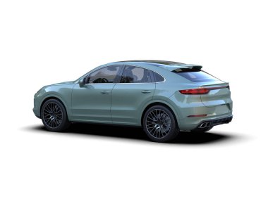 3 boyutlu araba beyaz üzerine izole edilmiş.